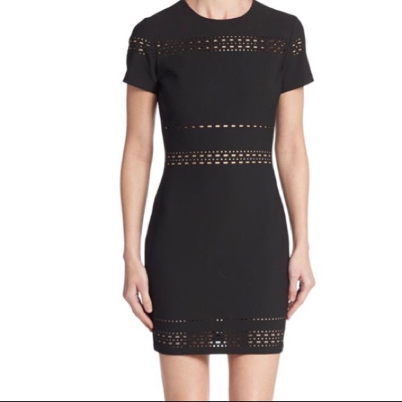 Elizabeth and James laser-cut Ari bodycon dress in black - Picture 2 of 4